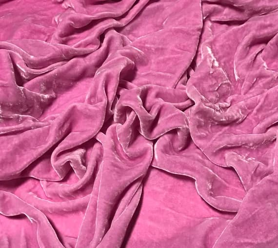 velvet fabric - PEONY Hand Dyed Silk Velvet Fabric