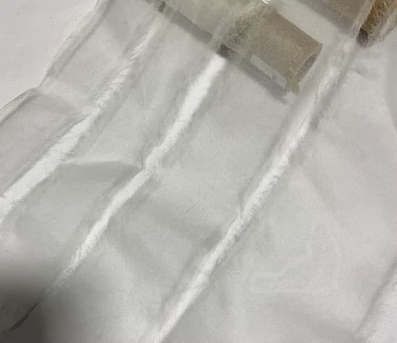 white none - White 100% Silk Sheer Organza Ribbon ( 4 Widths to choose from)