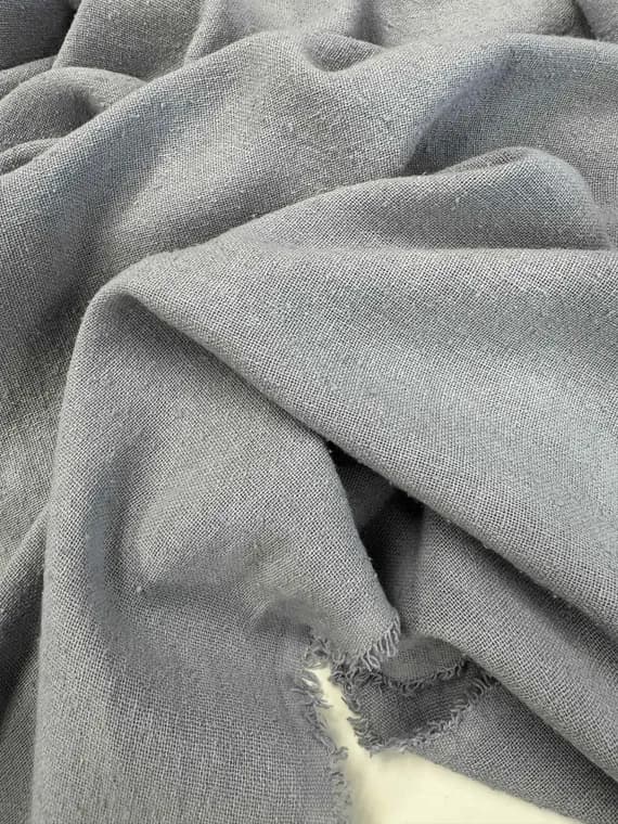gray noil fabric - PEARL GRAY Hand Dyed Raw Silk Gauze NOIL Fabric