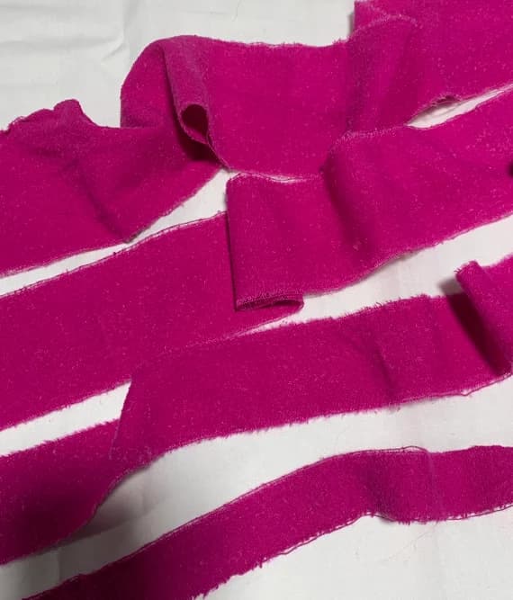 pink none - Hand Dyed Pink Orchid 100% Silk Noil Ribbon ( 4 Widths to choose from)