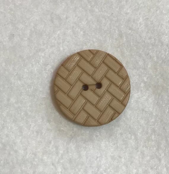 beige none - Set of 2 Beige Chevron Herringbone Plastic Button - Dill Buttons Brand (3 Sizes to Choose From)