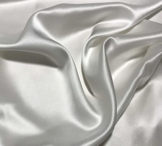 white charmeuse fabric - Bright White - Silk Charmeuse Fabric