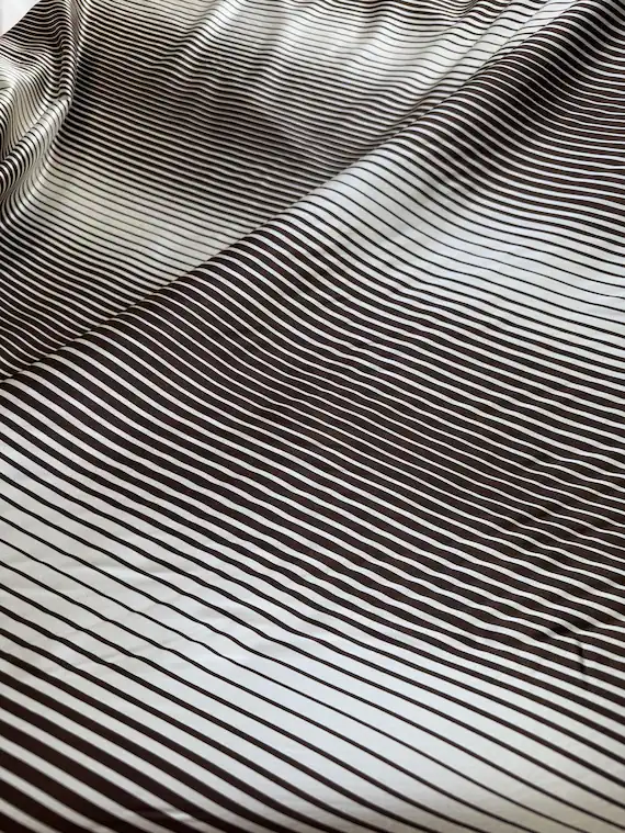 white charmeuse fabric - Brown & White Diagonal Stripe Zebra - 100% Silk Charmeuse Fabric 54" width