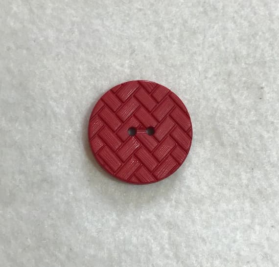 red none - Set of 2 Red Chevron Herringbone Plastic Button - Dill Buttons Brand (3 Sizes to Choose From)
