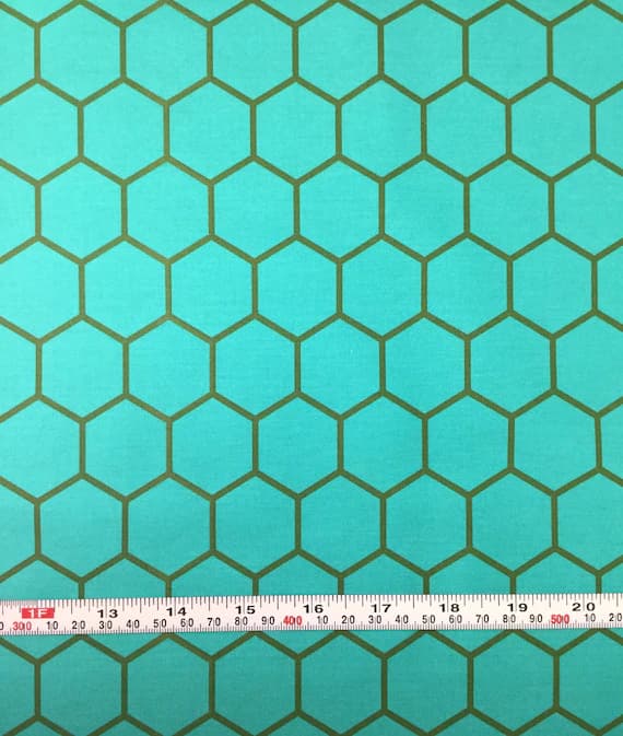 blush cotton fabric - Hex Teal - Blush by Dana Willard for Art Gallery Fabrics - Premium Cotton