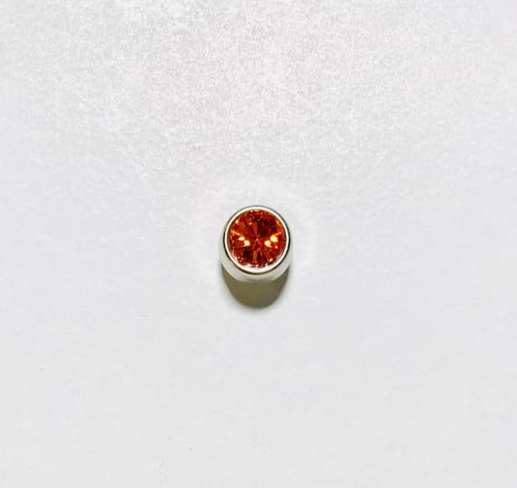 orange none - Orange Rhinestone Plastic Button - Dill Buttons Brand (2 Sizes to Choose From)