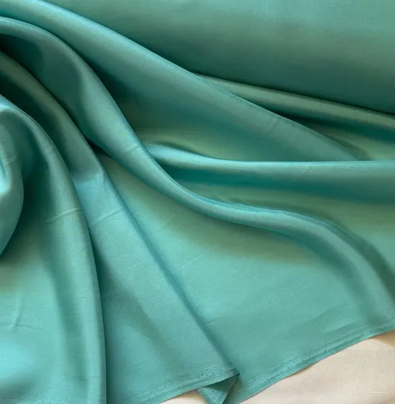 green habotai fabric - Easter Egg Blue Green China Silk HABOTAI Fabric 12mm weight 45" width