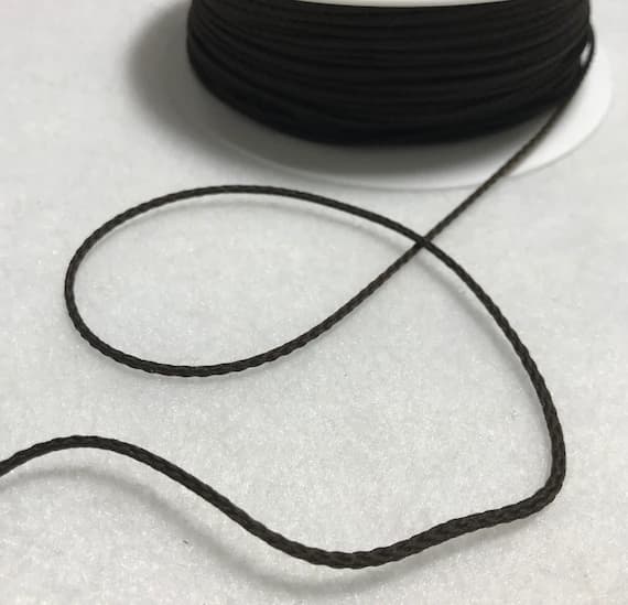 brown none - CHOCOLATE BROWN French Fine Cord Trim Made in France (1mm) 5 Yards