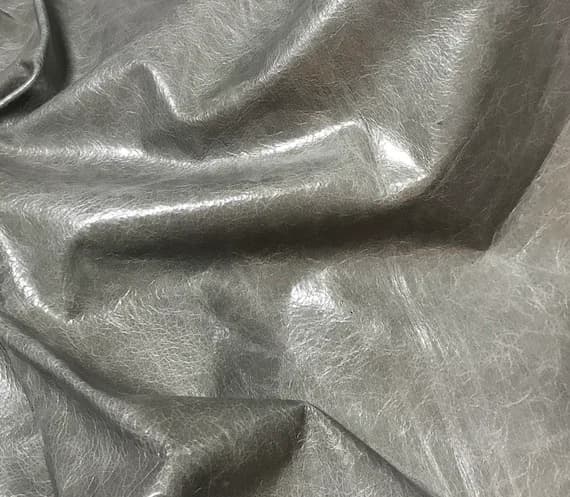 gray leather - Mottled Elephant GRAY Cow Hide Leather 8"x8" Piece