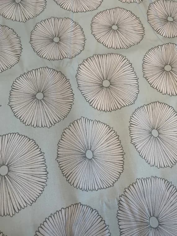 seafoam cotton fabric - White Blooms on Seafoam - Lagom -Buoyancy Wan by Art Gallery 100% Cotton Fabric