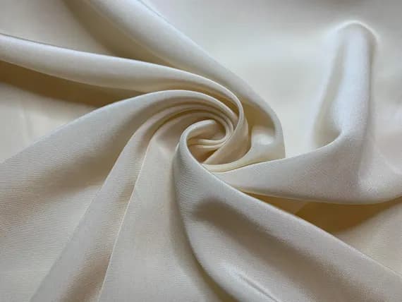 cream crepe fabric - Cream - 16mm Silk Crepe de Chine Fabric