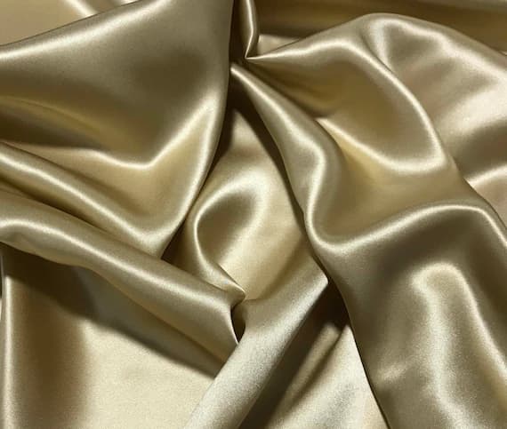 gold charmeuse fabric - Gold - Silk Charmeuse Fabric