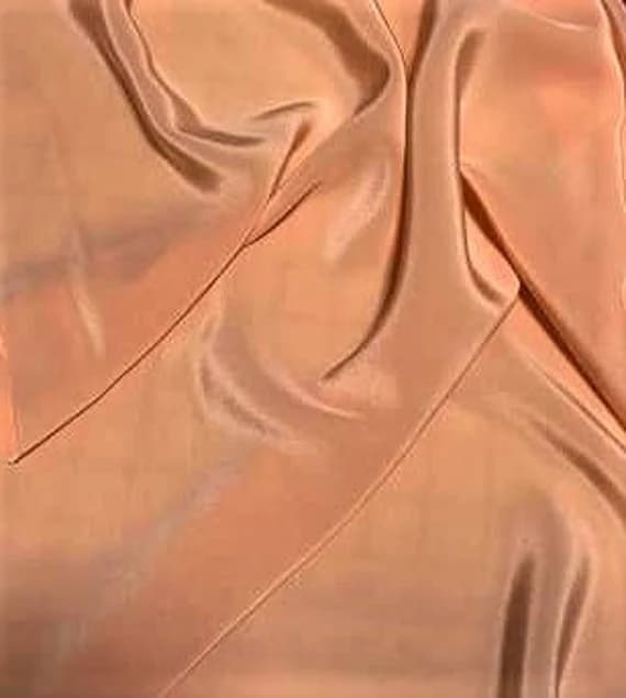 peach crepe fabric - Peach - 16mm Silk Crepe de Chine Fabric