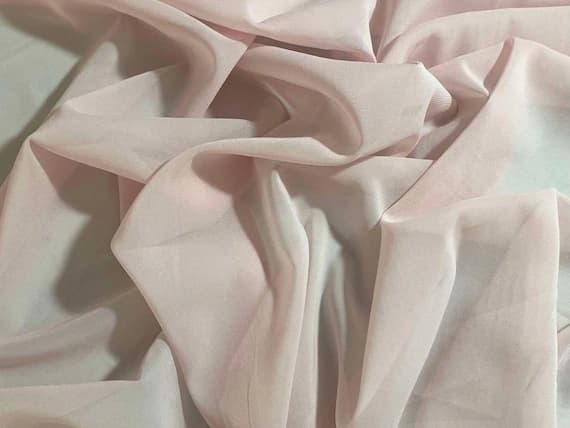 pink chiffon fabric - Baby Pink - 8mm Stretch Silk Chiffon Fabric