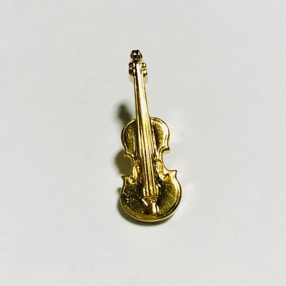 gold none - Gold Violin Plastic Button - 30mm / 1 1/4" - Dill Buttons Brand (Set of 2)