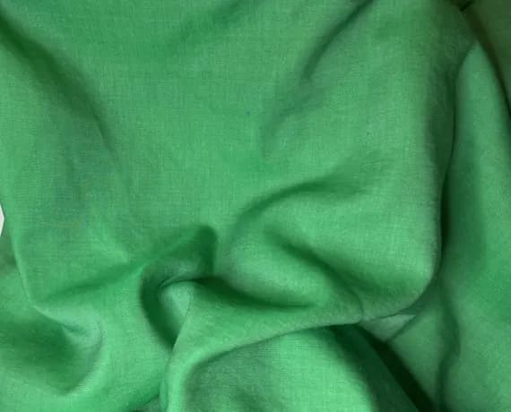 kelly charmeuse fabric - Hand Dyed BRIGHT KELLY GREEN - Silk/Cotton Satin Fabric