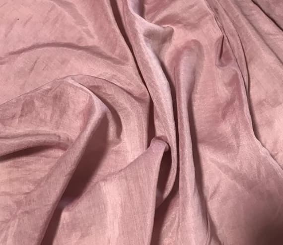 silk fabric - Hand Dyed Antique Mauve - Silk/Cotton Voile Fabric