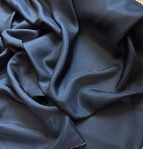 blue habotai fabric - Midnight Blue China Silk HABOTAI Fabric 8mm weight 54" width