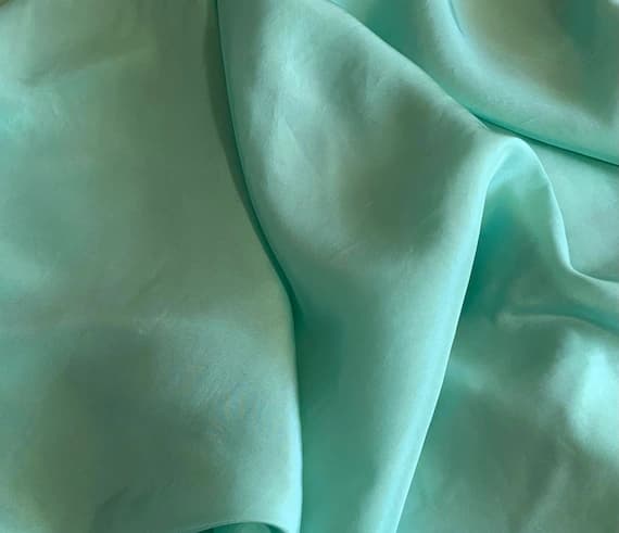 seafoam habotai fabric - Seafoam China Silk HABOTAI Fabric 12mm weight