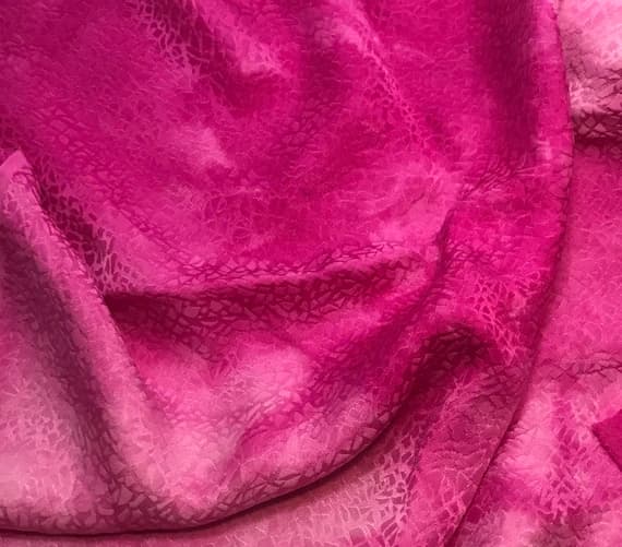 pink silk fabric - Hand Dyed Orchid Pink PEBBLES - Silk Jacquard Fabric - 44" wide