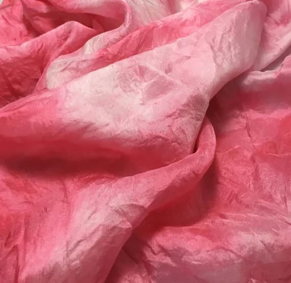 pink habotai fabric - Hand Dyed BUBBLEGUM PINK China Silk HABOTAI Fabric