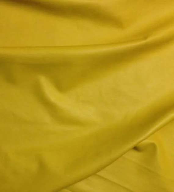 yellow leather - BRIGHT YELLOW Supple Lambskin Leather Hide Piece 12"x12" 1 Square Foot