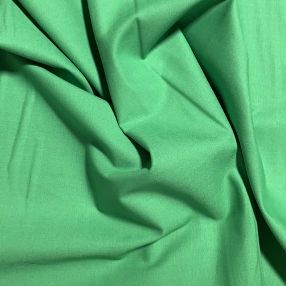 green cotton fabric - 100% Cotton Basecloth Broadcloth Solid - Paradise Green - Paintbrush Studio Fabrics