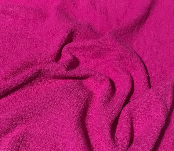 pink noil fabric - PINK ORCHID Hand Dyed Raw Silk Squares Weave Check NOIL Fabric