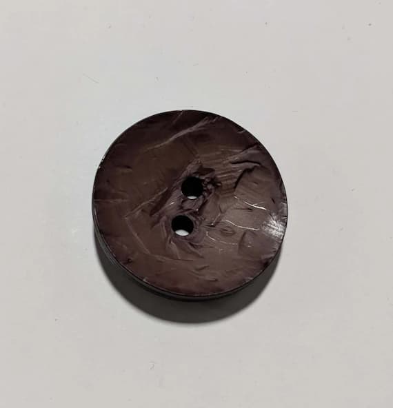 brown none - Large Round Dark Brown Polyamid Plastic Button - 45mm /1 3/4 inch - Dill Buttons