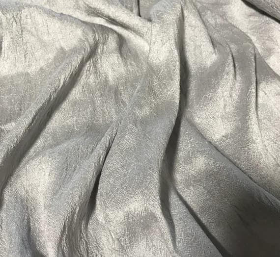 silver dupioni fabric - Hand Dyed Silver Gray - Silk Dupioni Fabric