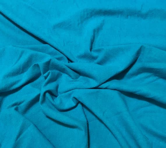teal noil fabric - TEAL BLUE Hand Dyed Raw Silk NOIL Fabric