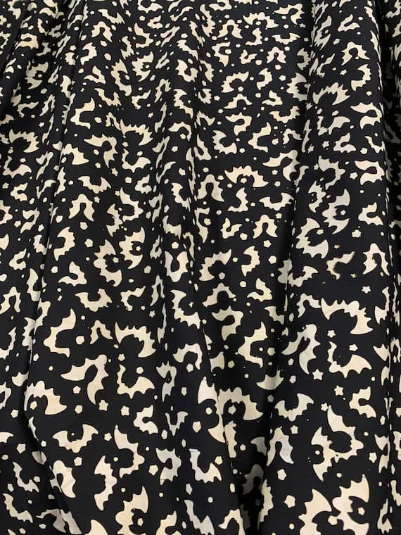 black cotton fabric - Midnight Magic Black Lots of Bats - Banyan Batiks Fabric for Northcott