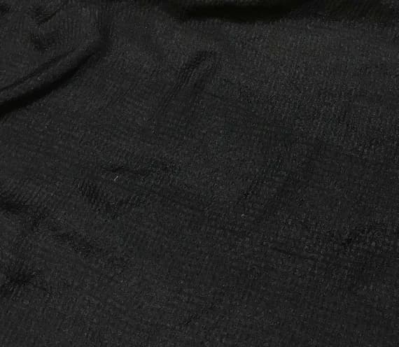 black chiffon fabric - Black Gingham Seersucker Gauze - Silk Chiffon Fabric