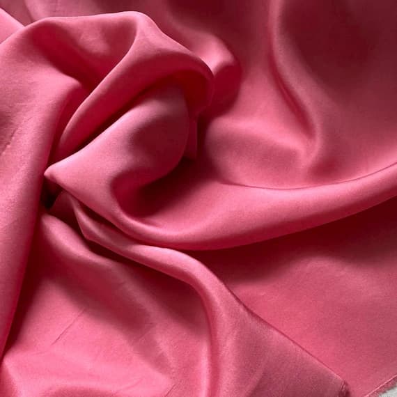 habotai fabric - French Rose China Silk HABOTAI Fabric 12mm weight 45" width