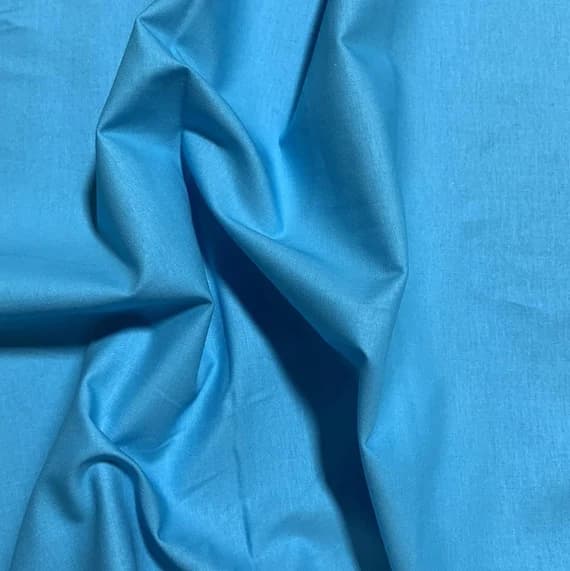 aqua cotton fabric - 100% Cotton Basecloth Broadcloth Solid - Bright Aqua Blue - Paintbrush Studio Fabrics