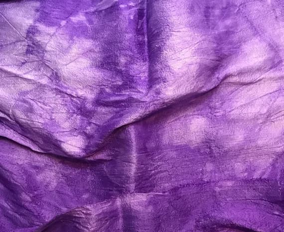 dupioni fabric - Hand Dyed VIOLET Silk DUPIONI Fabric