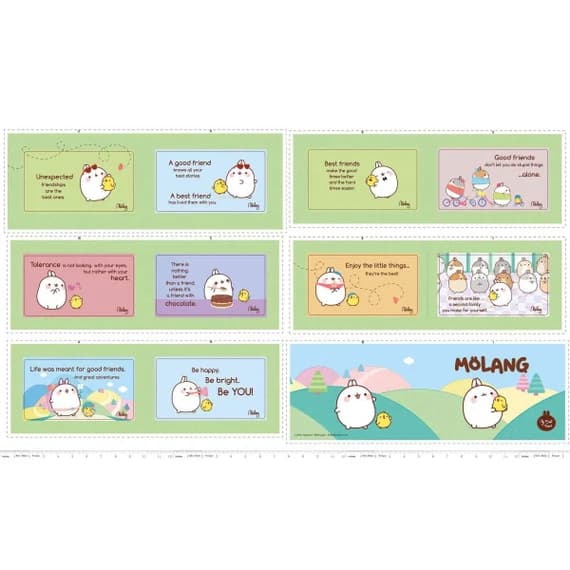 cotton fabric - Molang Soft Book Panel - Riley Blake Cotton Fabric