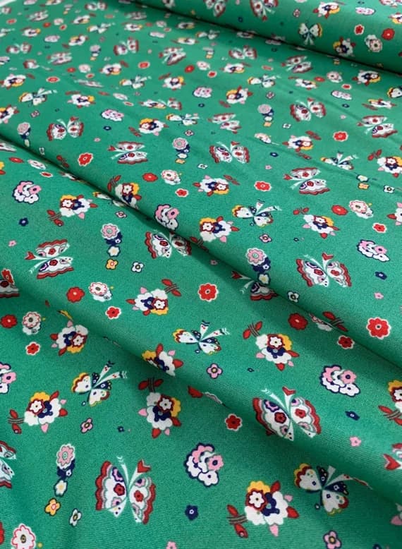 cotton fabric - Fluttering Floral B The Carnaby Collection By Liberty Fabrics for Riley Blake - Cotton Fabric