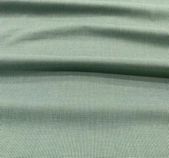 forest cotton fabric - Forest Green Micro Check Gingham Imperial Combed Poly/Cotton Fabric Spechler-Vogel