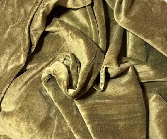 olive velvet fabric - Bronze Olive Green - Upholstery Weight Velvet Fabric