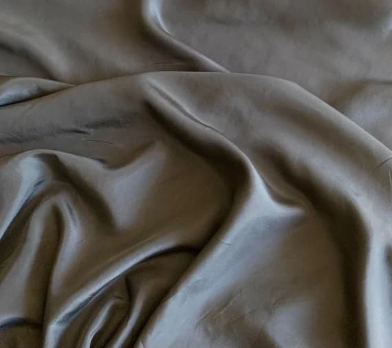 charcoal habotai fabric - Charcoal Gray China Silk HABOTAI Fabric 12mm weight