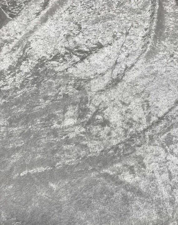white velvet fabric - White - Polyester Crushed Velvet Fabric