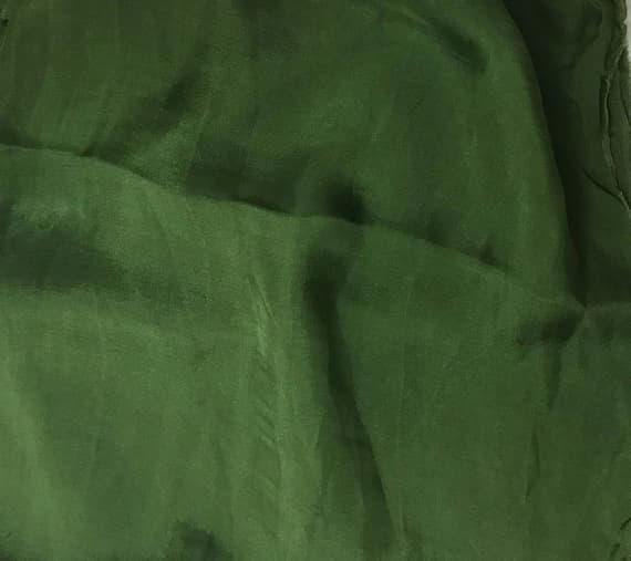 green chiffon fabric - Hand Dyed SPINACH GREEN Soft Silk Organza Fabric - 54" wide