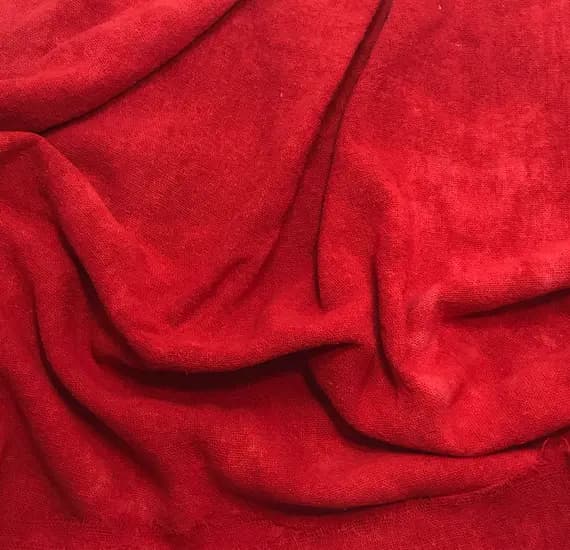 scarlet noil fabric - Hand Dyed SCARLET RED Raw Silk Noil Poplin Gauze Fabric
