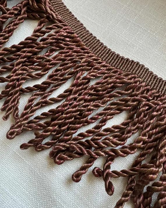 burgundy none - Vintage Burgundy Red & Gold 3" Bullion Tassel Fringe -by the yard-