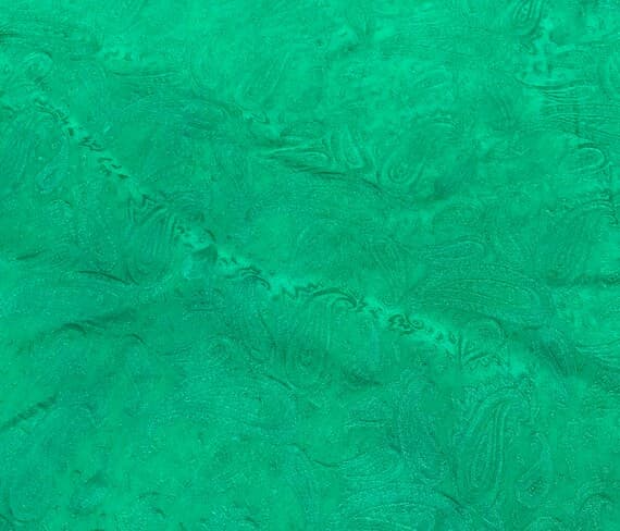 green silk fabric - Hand Dyed Spearmint Green PAISLEY - Silk Jacquard Fabric