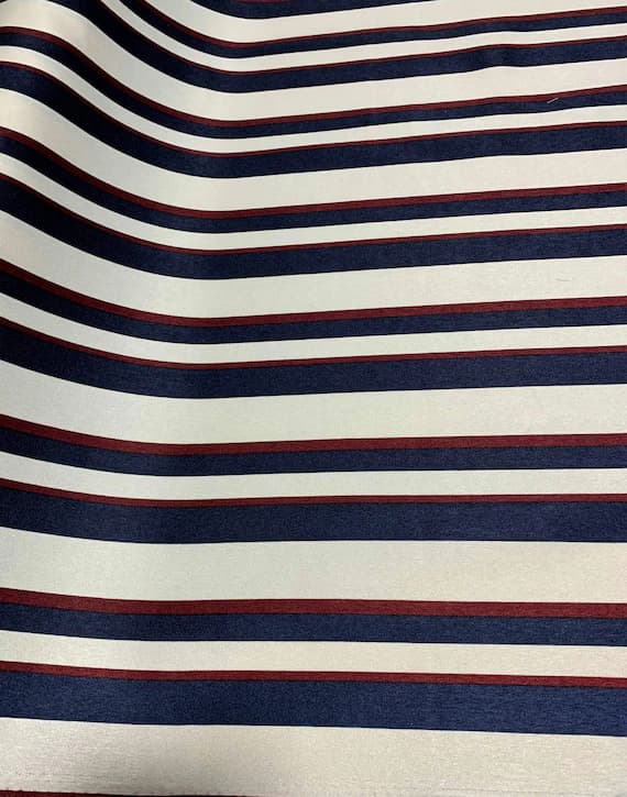 satin fabric - Nautical Stripes - Polyester Sandwashed Suede Satin Fabric
