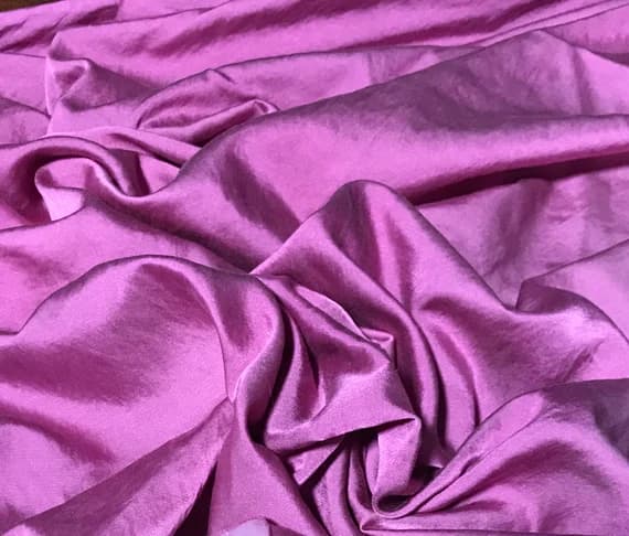 lilac charmeuse fabric - Hand Dyed LILAC - Silk/Cotton Satin Fabric