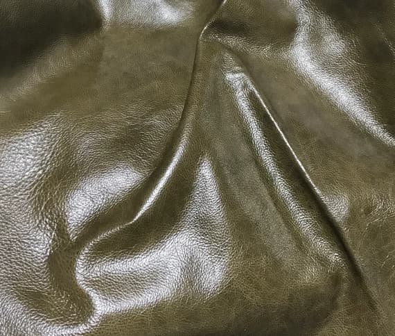 olive leather - OLIVE BROWN Cow Hide Leather 8"x8" Piece