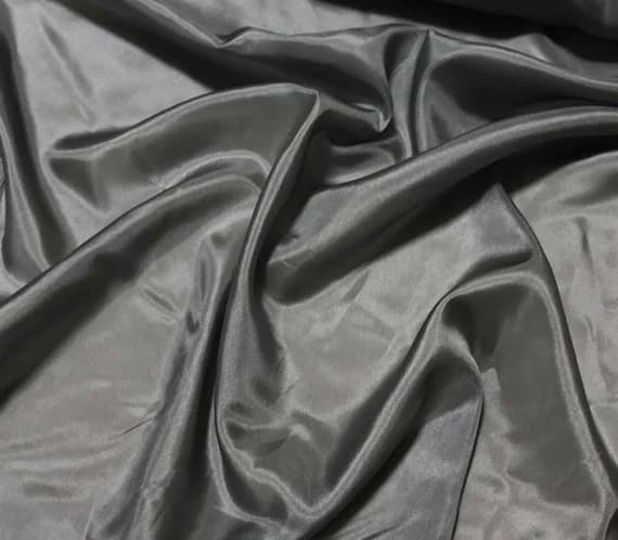 gray habotai fabric - MEDIUM GRAY China Silk HABOTAI Fabric